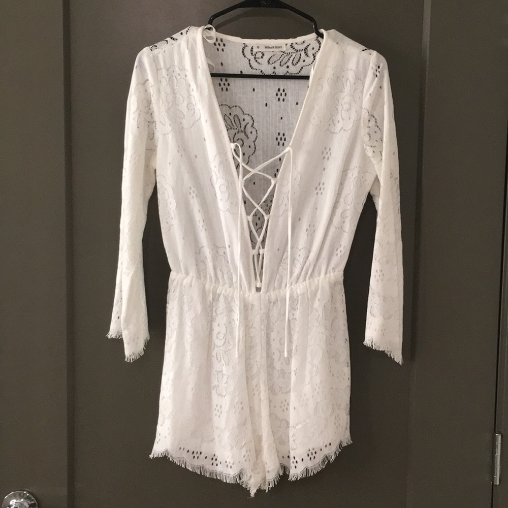 White lace romper